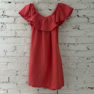 Tommy Bahama linen off the shoulder dress/cover-up in paradise coral size xs